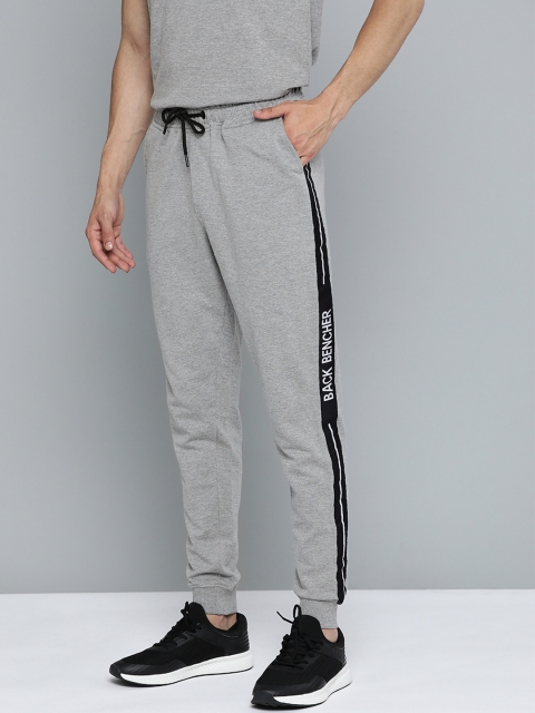 

Harvard Men Grey Melange Straight Fit Solid Joggers