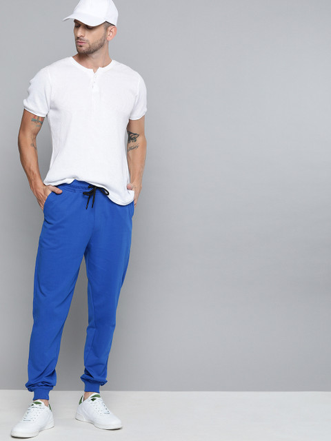 

Harvard Men Blue Solid Track Pants