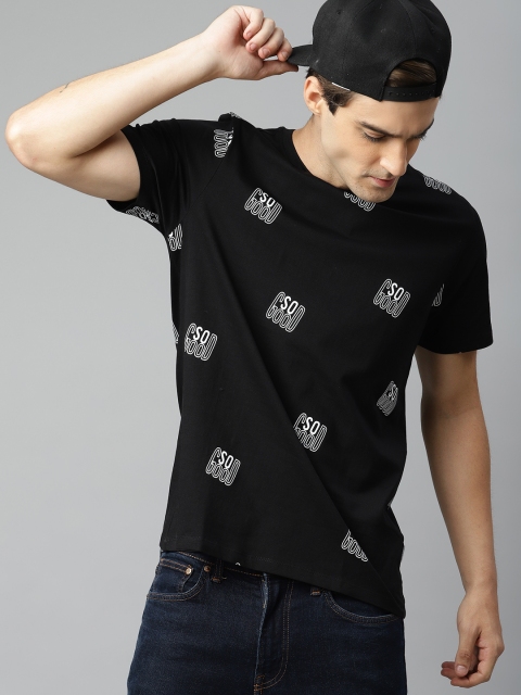 

Harvard Men Black Printed Round Neck T-shirt