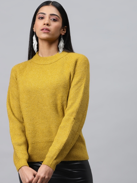 

Marks & Spencer Women Mustard Yellow Solid Pullover Sweater