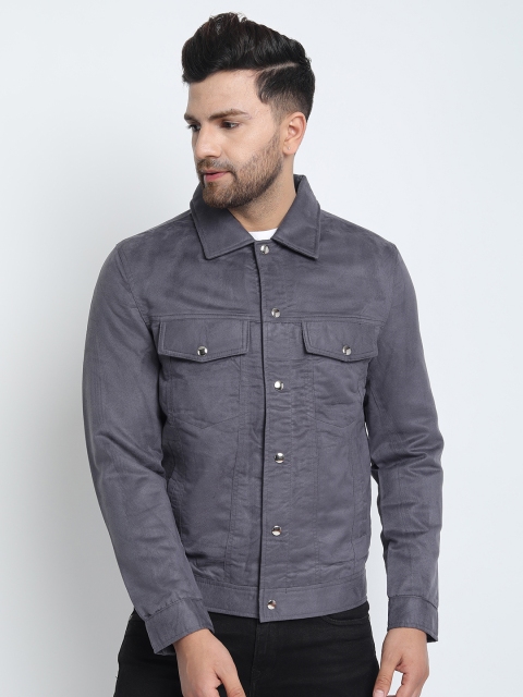 

MERLOT Men Grey Printed Lightweight Denim Jacket