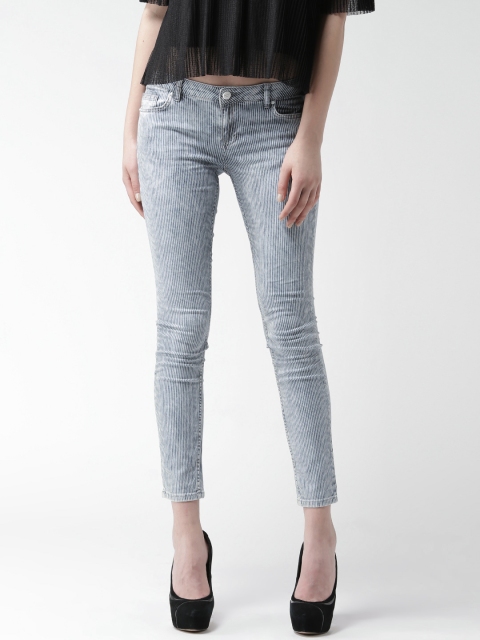 

Silvian Heach Blue Striped Brigitte Fit Stretchable Jeans
