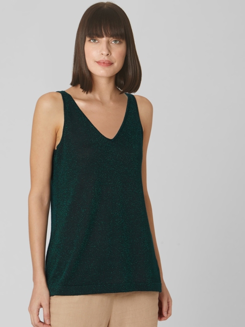 

Vero Moda Women Green Solid Top