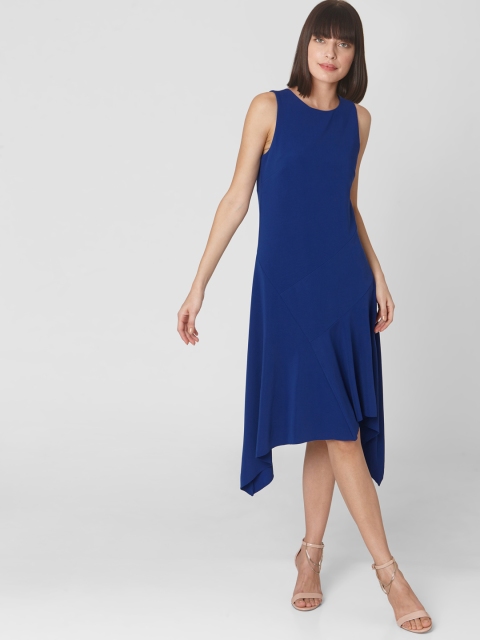 

Vero Moda Women Navy Blue Solid A-Line Dress