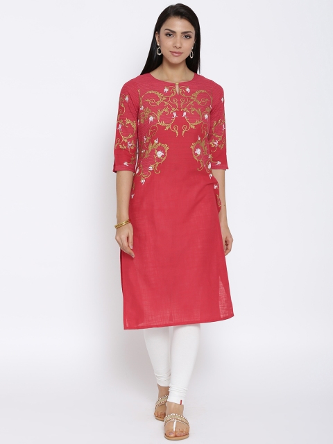 

Aurelia Red Printed Kurta