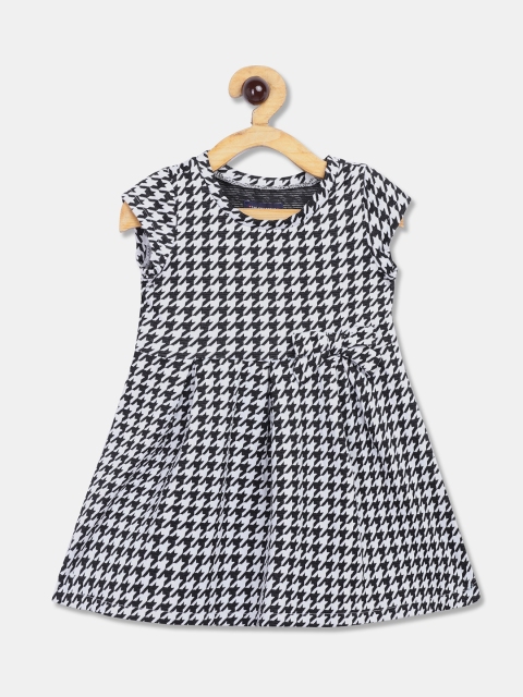 

The Childrens Place Girls Black Printed A-Line Dress