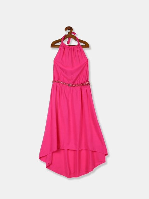 

The Childrens Place Girls Pink Solid A-Line Dress