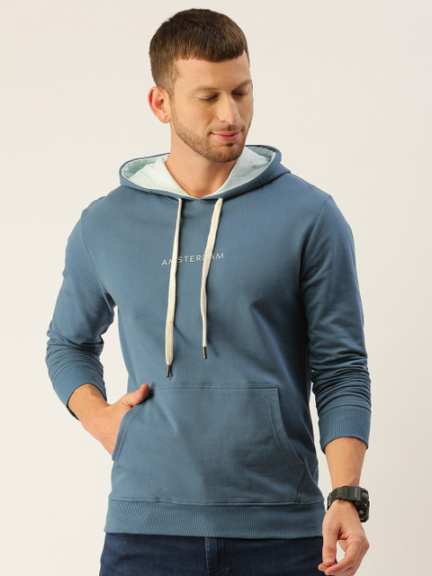 

DILLINGER Men Blue Solid Hooded Sweatshirt