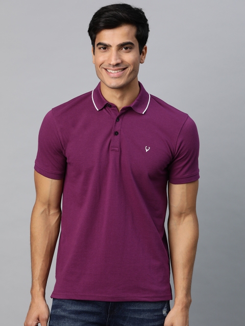 

Allen Solly Sport Men Purple Solid Polo Collar T-shirt
