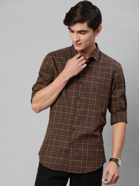 

Allen Solly Sport Men Brown & Beige Slim Fit Checked Casual Shirt