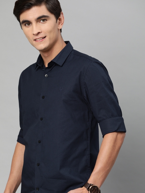 

Allen Solly Sport Men Navy Blue Slim Fit Solid Casual Shirt