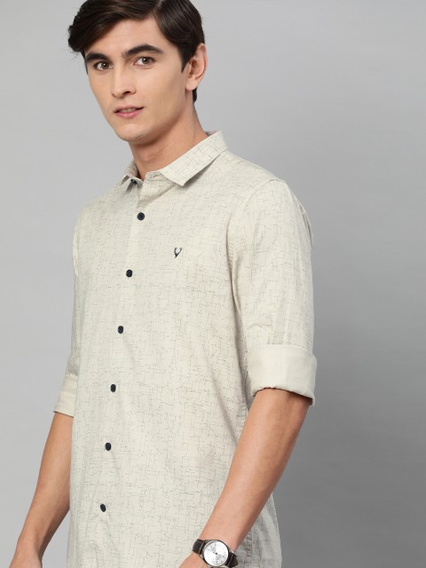 

Allen Solly Sport Men Off-White Slim Fit Printed Casual Shirt