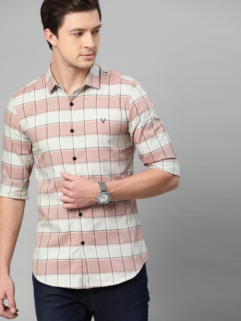 

Allen Solly Sport Men Rust & Grey Slim Fit Checked Casual Shirt