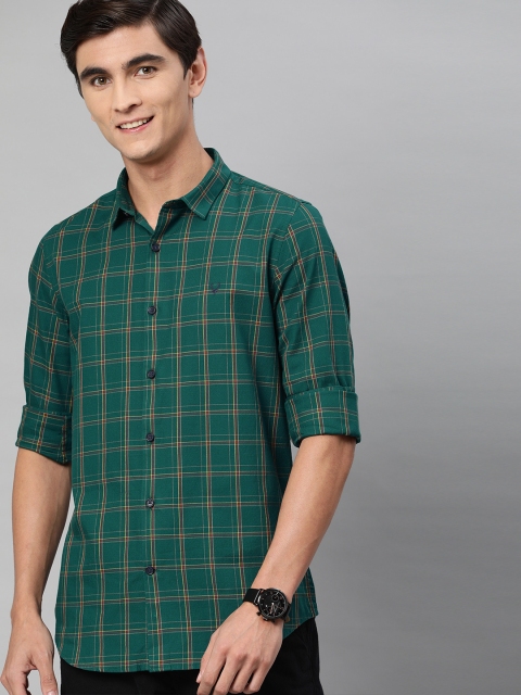 

Allen Solly Sport Men Green & Red Slim Fit Checked Casual Shirt