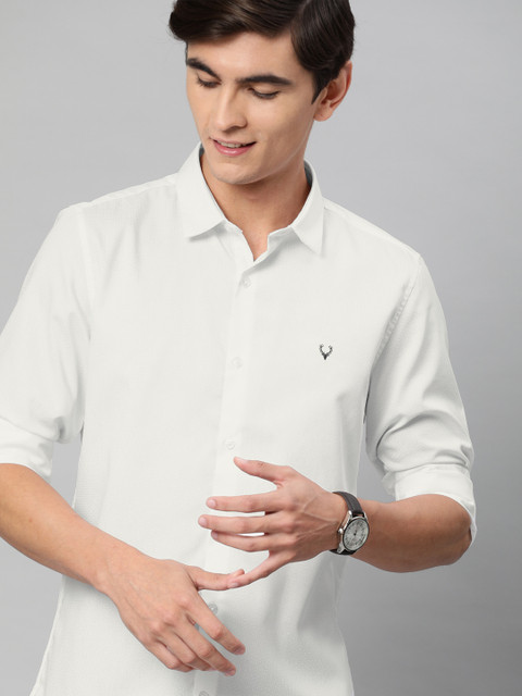 

Allen Solly Sport Men White Slim Fit Printed Casual Shirt