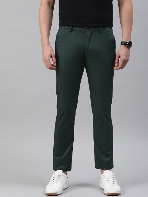 

Allen Solly Men Teal Green Slim Fit Solid Chinos