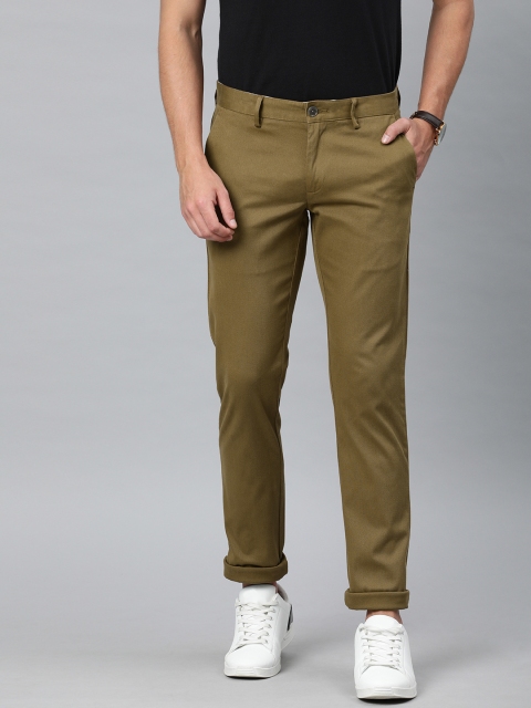 

Allen Solly Men Khaki Smart Slim Fit Solid Regular Trousers