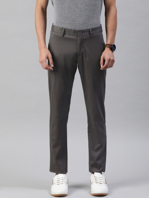 

Allen Solly Men Grey Slim Fit Solid Regular Trousers