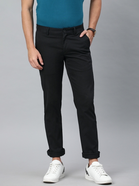 

Allen Solly Men Black Smart Slim Fit Solid Regular Trousers