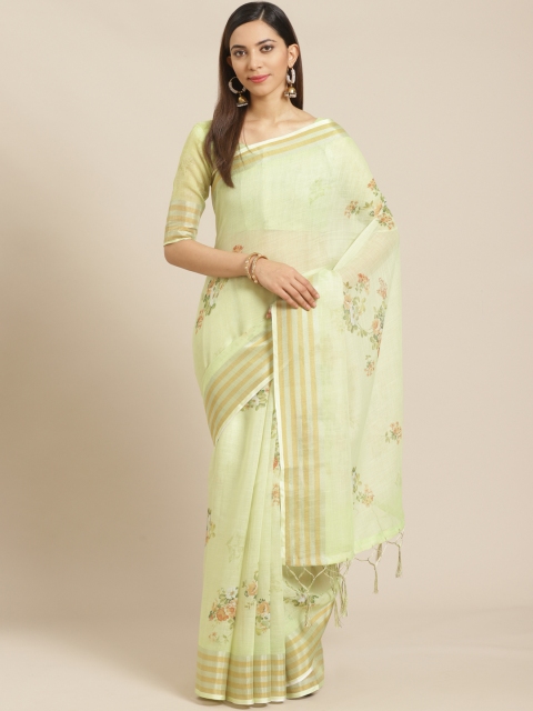 

Saree mall Green & Beige Printed Saree