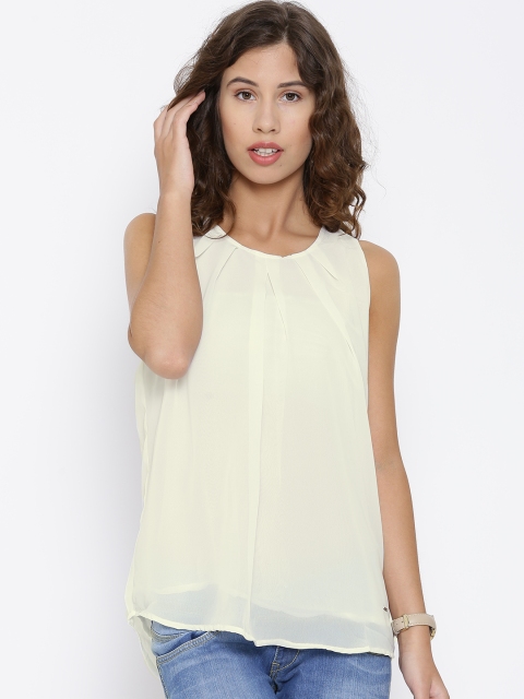 

Pepe Jeans Off-White Polyester Pleated Top