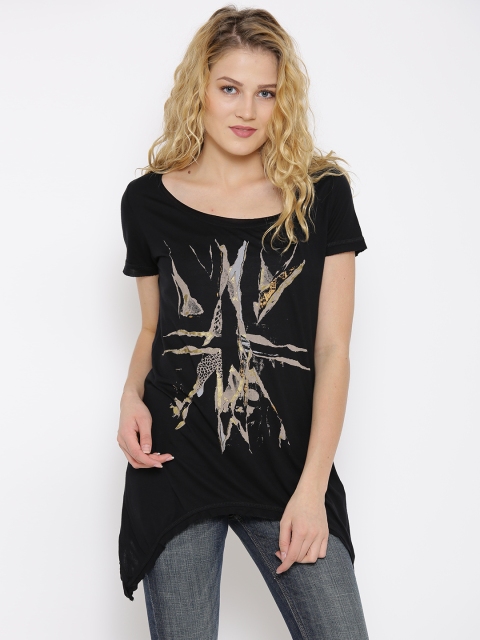

Pepe Jeans Black Printed Top