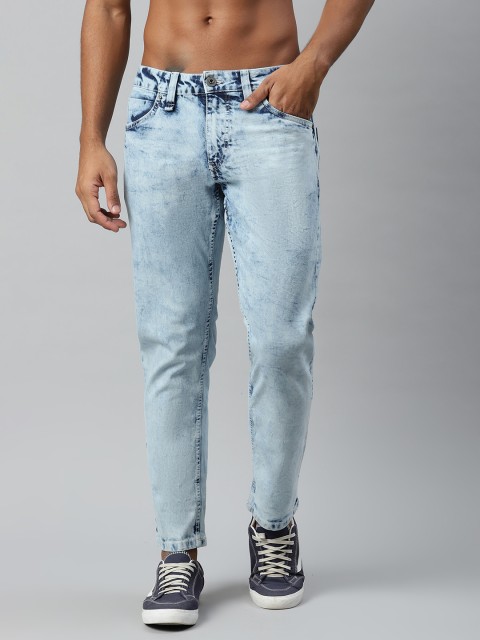 

Roadster Men Blue Slim Fit Low-Rise Acid Wash Stretchable Jeans