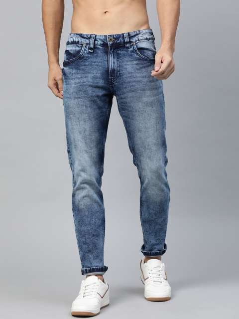 

The Roadster Lifestyle Co Men Blue Slim Fit Heavy Fade Stretchable Jeans