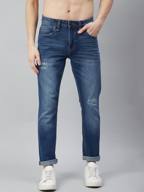 

Roadster Men Blue Solid Skinny Fit Low Distress Light Fade Stretchable Jeans