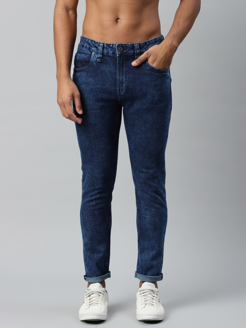 

The Roadster Lifestyle Co Men Navy Blue Skinny Fit Acid Wash Stretchable Jeans