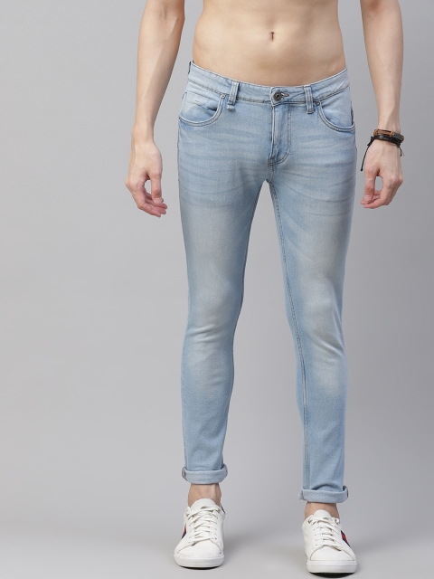 

The Roadster Lifestyle Co Men Blue Skinny Fit Mid-Rise Light Fade Stretchable Jeans