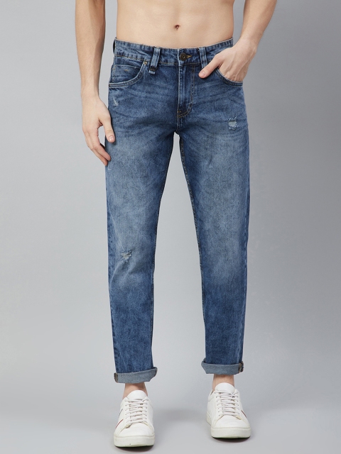 

Roadster Men Navy Blue Slim Fit Light Fade Acid Wash Stretchable Jeans