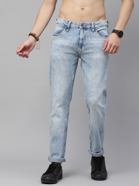 

The Roadster Lifestyle Co Men Blue Slim Tapered Fit Heavy Fade Stretchable Jeans