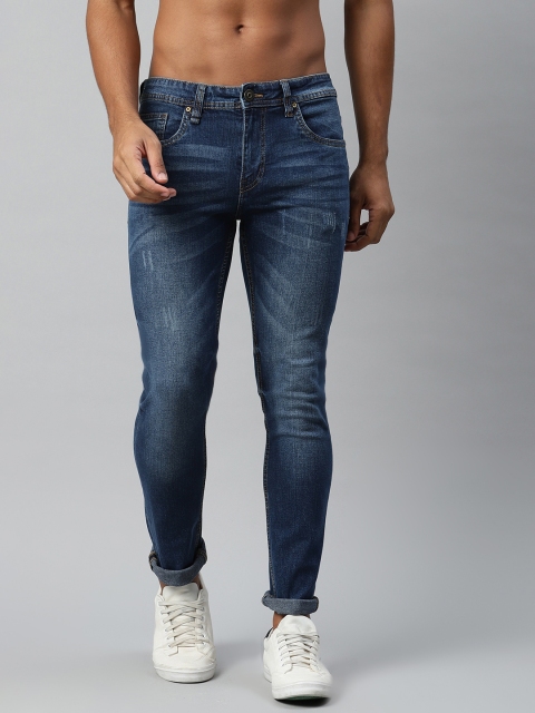 

The Roadster Lifestyle Co Men Navy Blue Skinny Fit Light Fade Stretchable Jeans