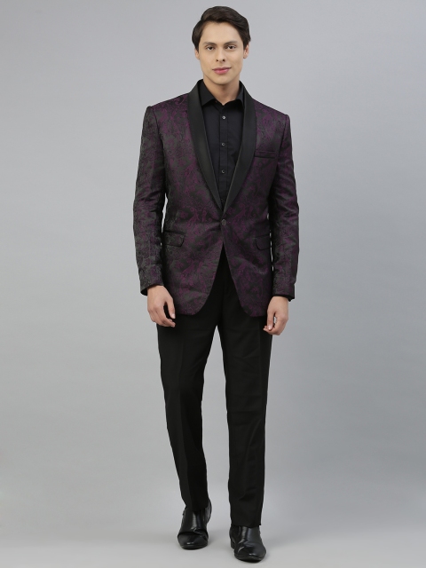 

Ethnix by Raymond Black with Violet Tinge Tailored Fit Single-Breasted Party Suit