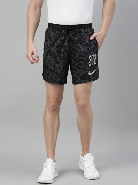 

Nike Men Black Printed Dri-FIT FLX STRIDE WR 7IN UL Regular Fit Running Shorts