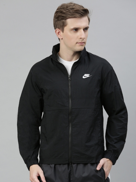 

Nike Men Black Solid Sporty Jacket