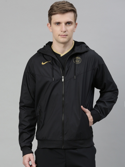 

Nike Men Black Solid Sporty Jacket