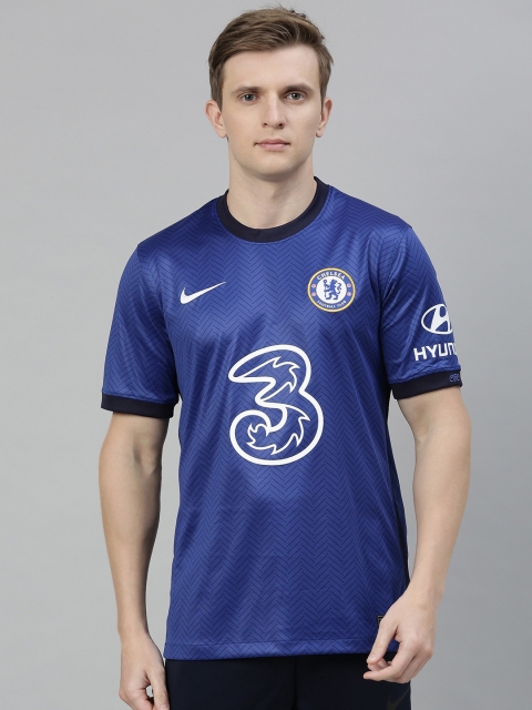 

Nike Men Blue Printed Round Neck T-shirt