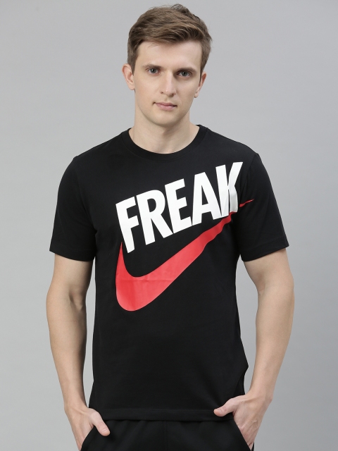 

Nike Men Black Printed Dri-FIT AS GA M NK DRY FREAK Round Neck Basketball T-shirt