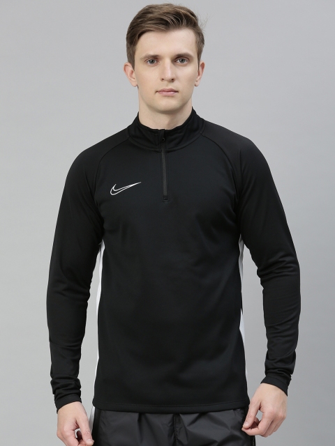 

Nike Men Black Solid Dri-FIT DRY ACDMY DRIL High Neck Football T-shirt
