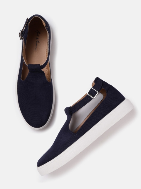 

Mast & Harbour Women Navy Blue Solid Sneakers