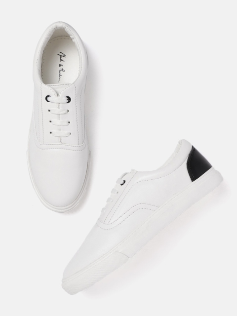 

Mast & Harbour Women White Solid Sneakers