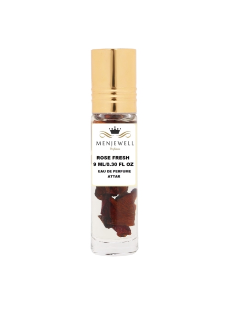 

Menjewell Fragrances Fresh Natural Rose Attar 9ml, Transparent