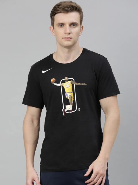 

Nike Men Black Printed Round Neck T-shirt