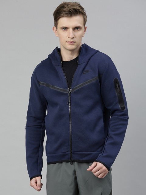 

Nike Men Navy Blue Solid Sporty Jacket