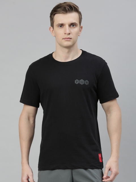 

Nike Men Black Back Printed Dri-FIT DRY TEE LOGO 2 Round Neck Basketball T-shirt