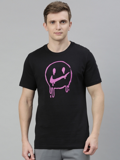 

Nike Men Black Printed AS M NK TEE PLB 1.0 Round Neck Basket Ball T-shirt
