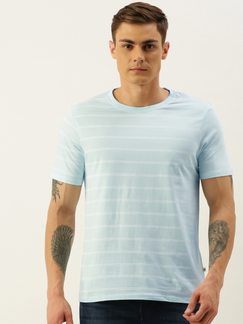 

INVICTUS Men Blue Striped Round Neck T-shirt