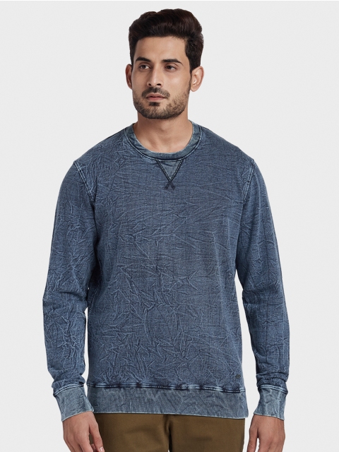 

ColorPlus Men Blue Solid Sweatshirt